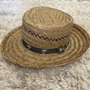 Straw brimmed Palm Tree Hat